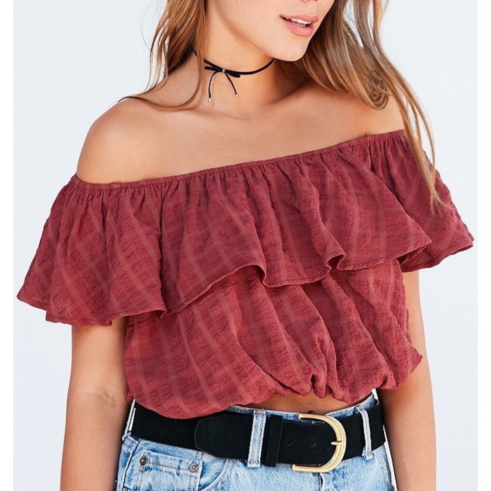 NEW Urban Outfitters Cropped Off The Shoulder Top